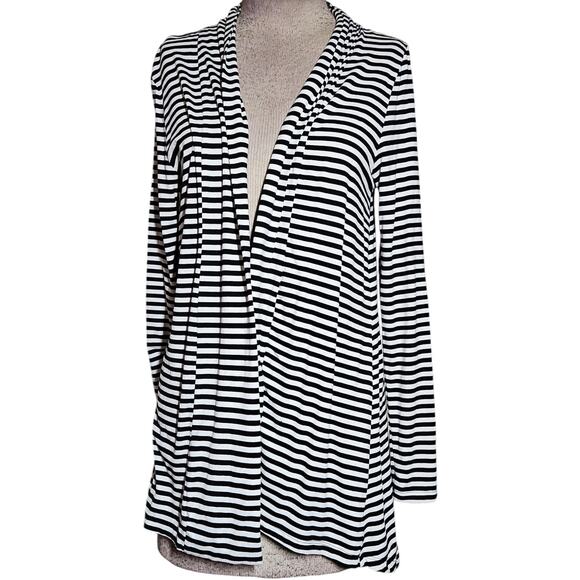 Vince Camuto Stripped Open Front Cardigan Sweater Size Medium - Picture 1 of 4